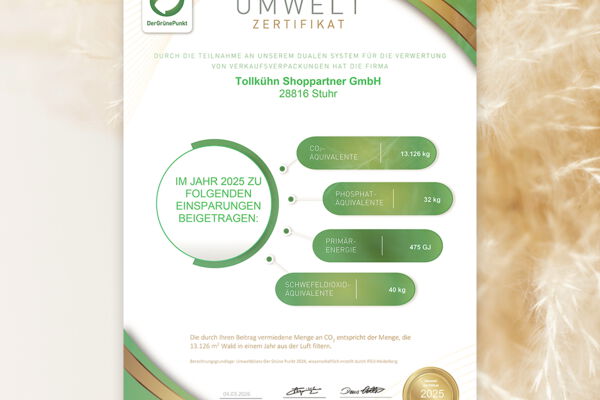 Umweltzertifikat 2025