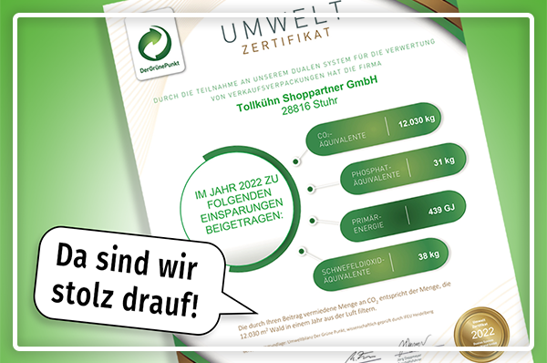 Umweltzertifikat Grüner Punkt